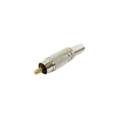 CS-RCA-US Conector Seguranca Rca-Macho Universal Solda com Mola