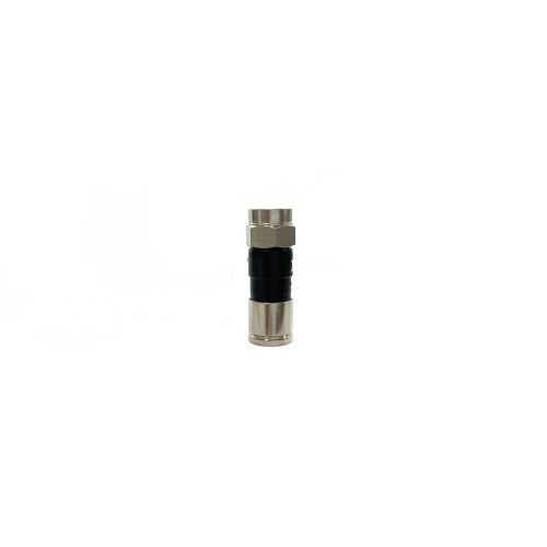 EZF-6 Conector F-macho de Compressao RG6 Padrao Ex-PPC Black