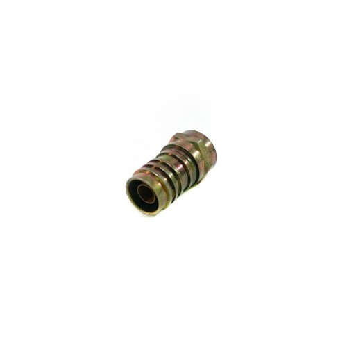 F59-290G Conector F-Crimpar RG59 Latão Usinado/Bicromatizado 