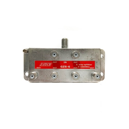 GZS-6 Divisor Interno 6 Saidas c/ Conector F 1GHZ Blindagem