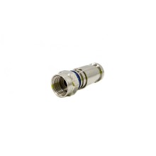  ZCST-59 - Conector F-macho, crimpagem de fixação no cabo por compressão.