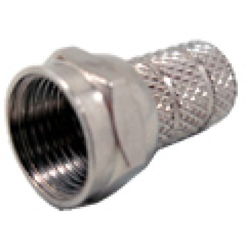 FTO-59 - Conector F-macho, fixação por roscagem da capa do coaxial